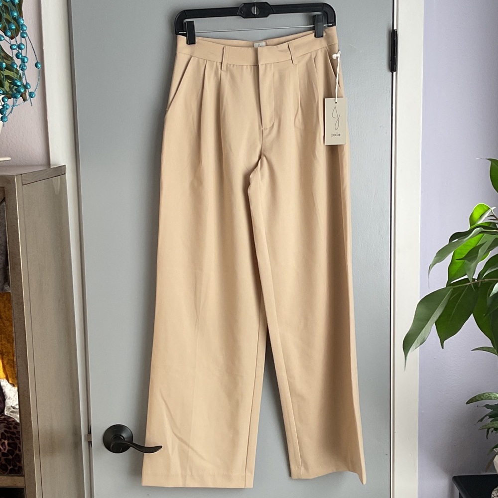 Joie Cream Wide Leg Pants; size 2; new - Picture 2 of 5